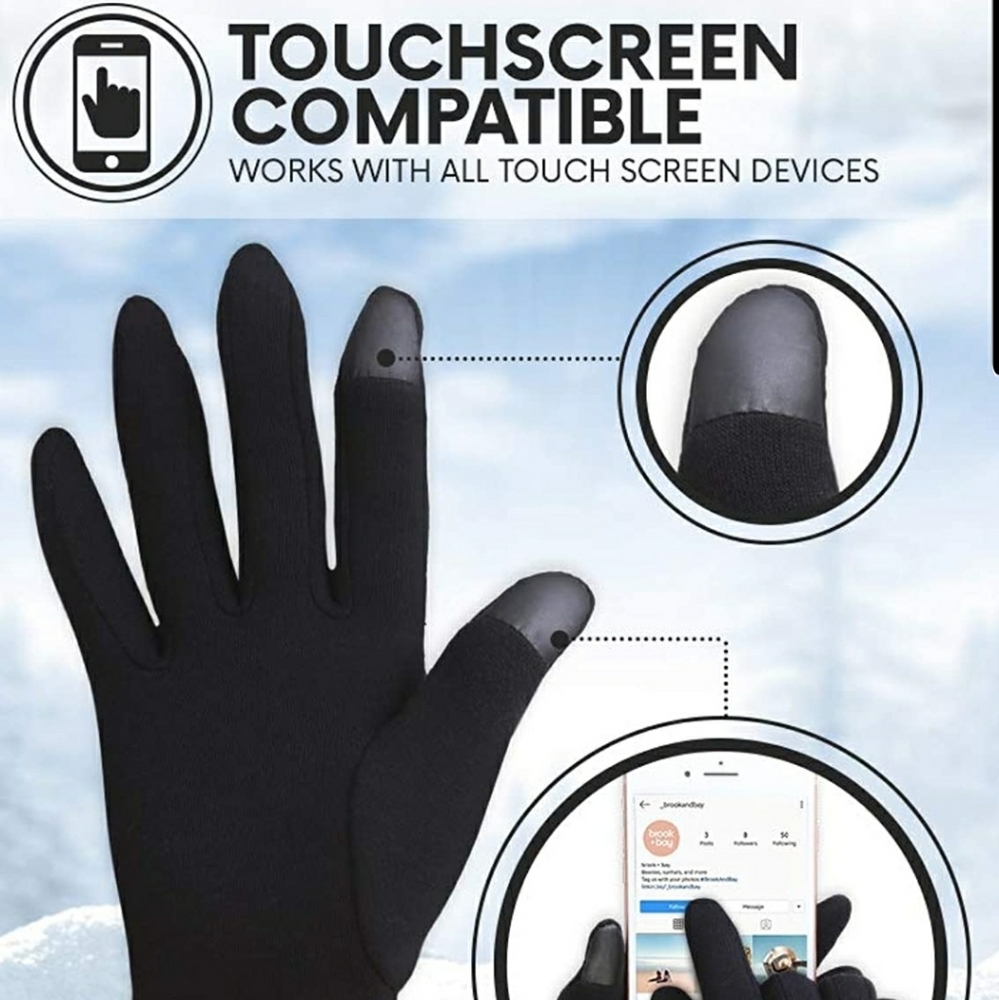 NEW - Fleece Lined Warm Touch Screen Gloves